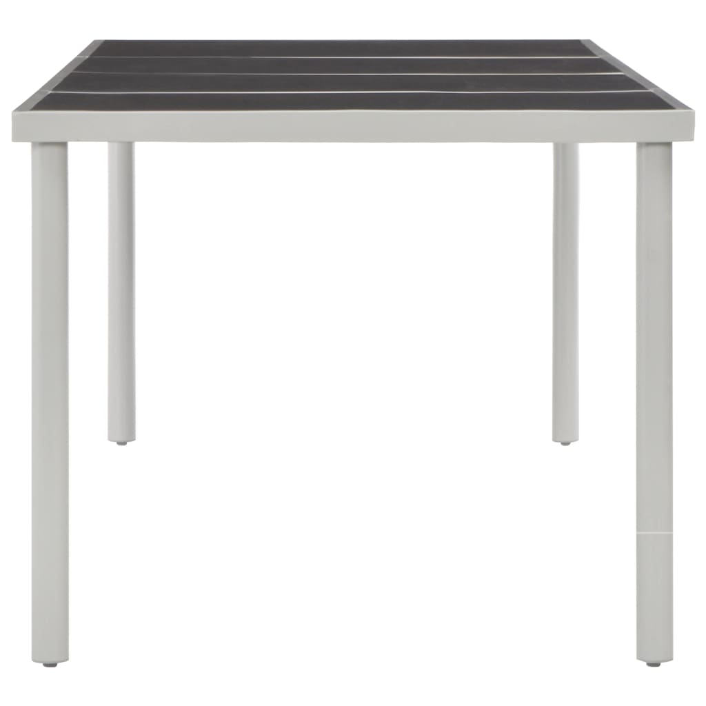 Gartentisch Schwarz 220X90X74,5 Cm Stahl