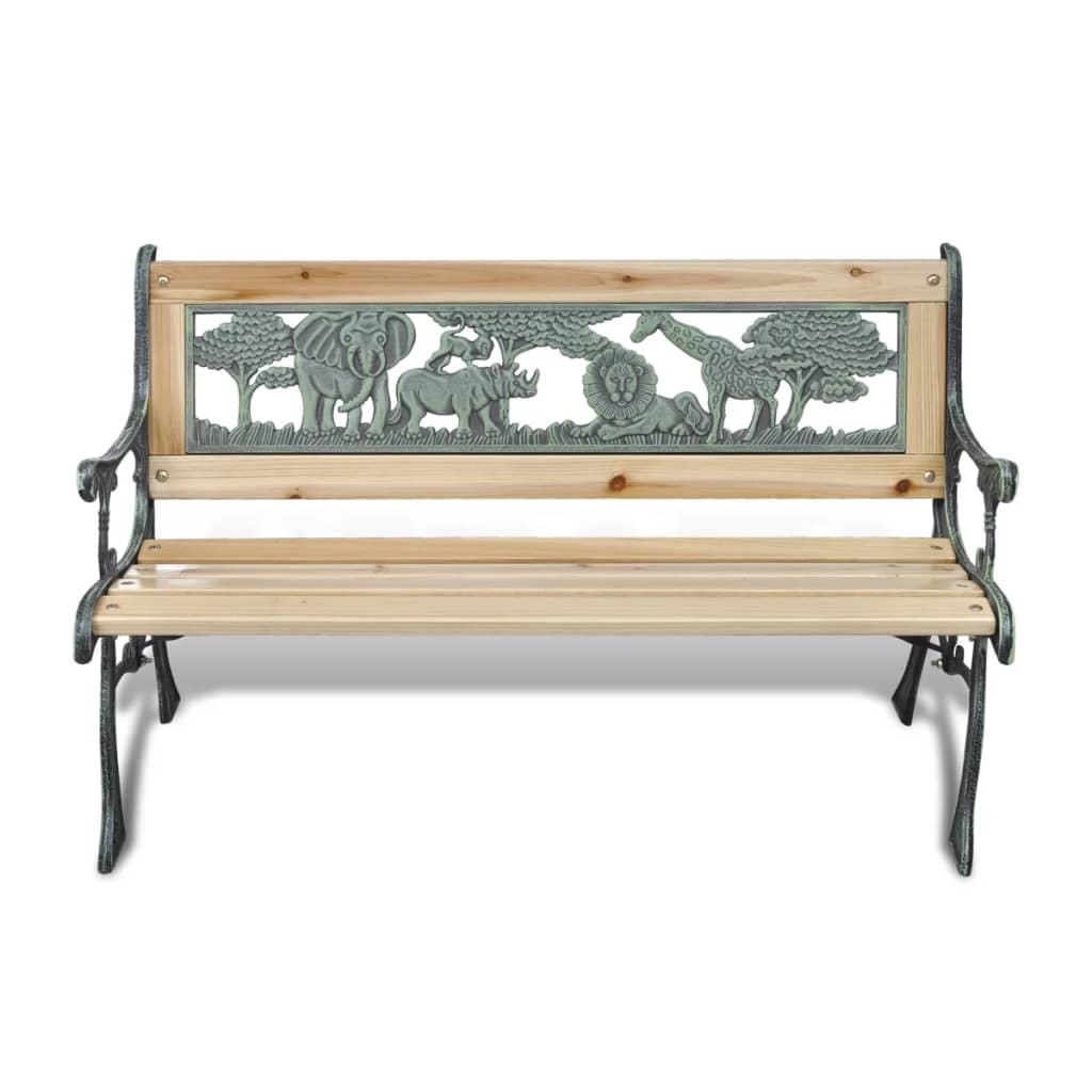 Kinder-Gartenbank 84 Cm Holz Silber