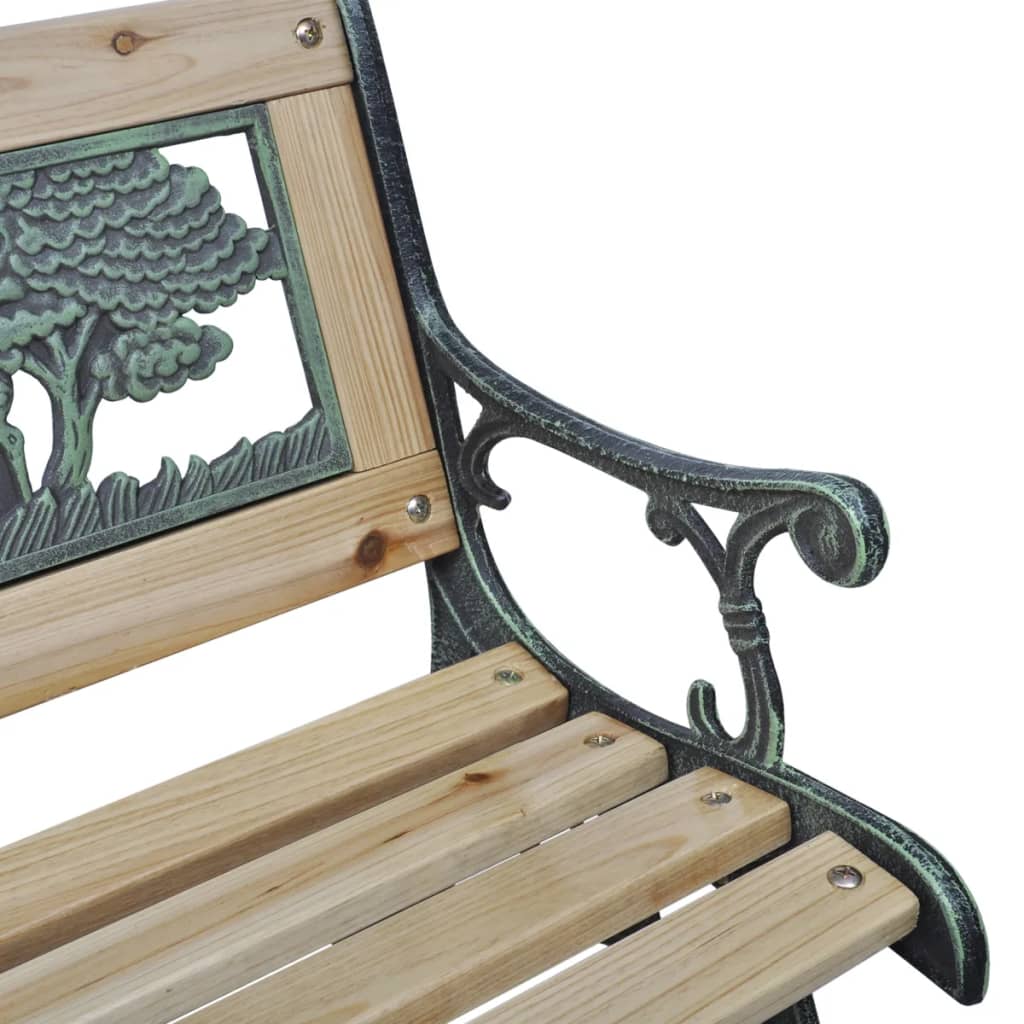 Kinder-Gartenbank 84 Cm Holz Silber