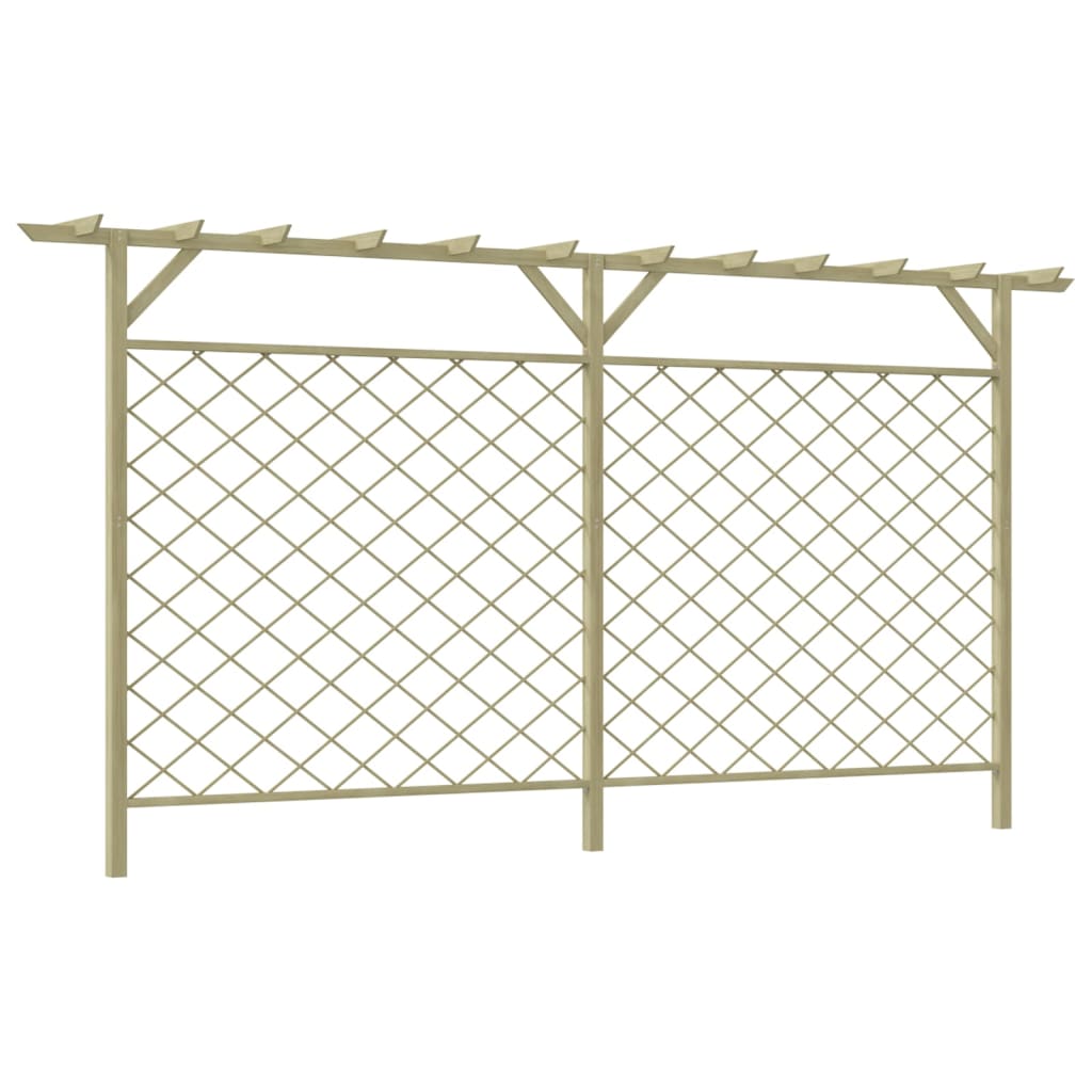 Garten-Gitterzaun Mit Pergola-Oberteil Holz
