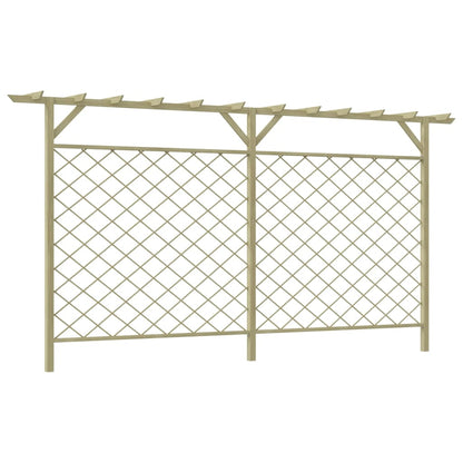 Garten-Gitterzaun Mit Pergola-Oberteil Holz