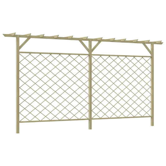 Garten-Gitterzaun Mit Pergola-Oberteil Holz