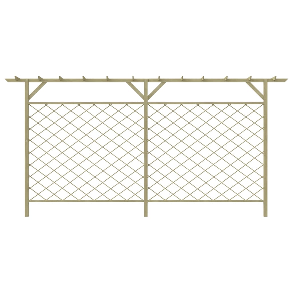 Garten-Gitterzaun Mit Pergola-Oberteil Holz