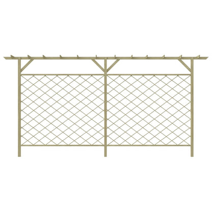 Garten-Gitterzaun Mit Pergola-Oberteil Holz