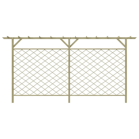 Garten-Gitterzaun Mit Pergola-Oberteil Holz
