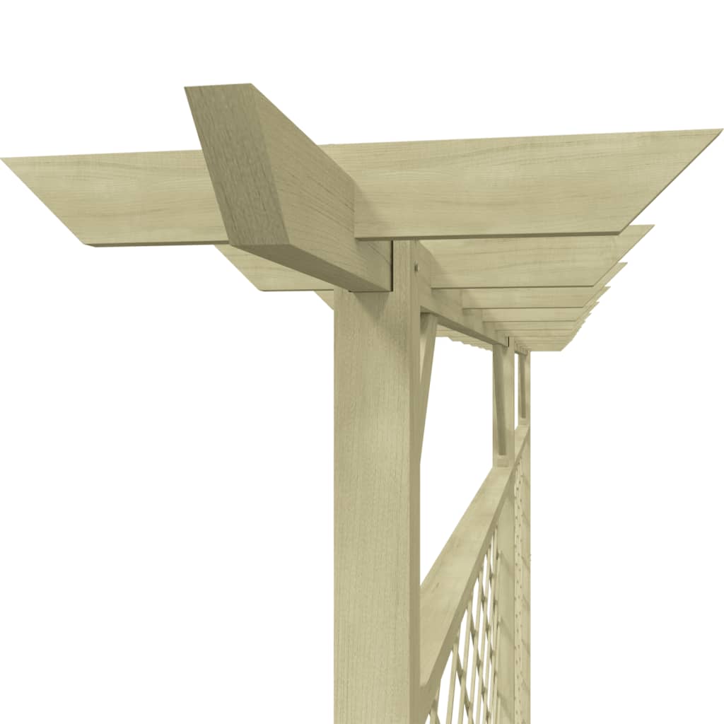 Garten-Gitterzaun Mit Pergola-Oberteil Holz