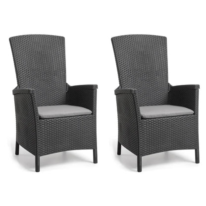 Keter Gartensessel Vermont 2 Stk. Verstellbar