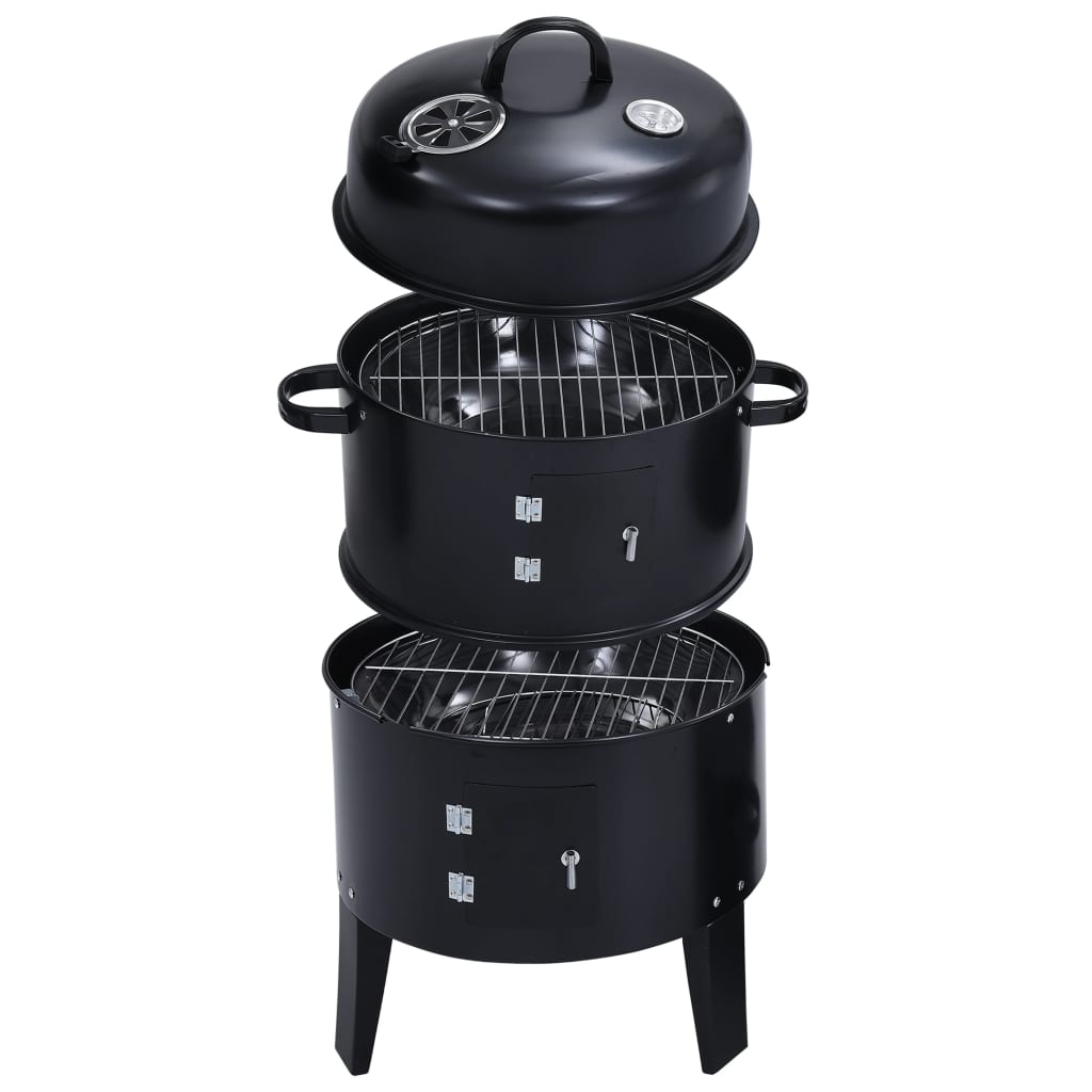 3-In-1 Holzkohlegrill Räucherofen 40×80 Cm