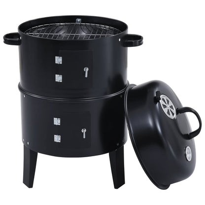 3-In-1 Holzkohlegrill Räucherofen 40×80 Cm