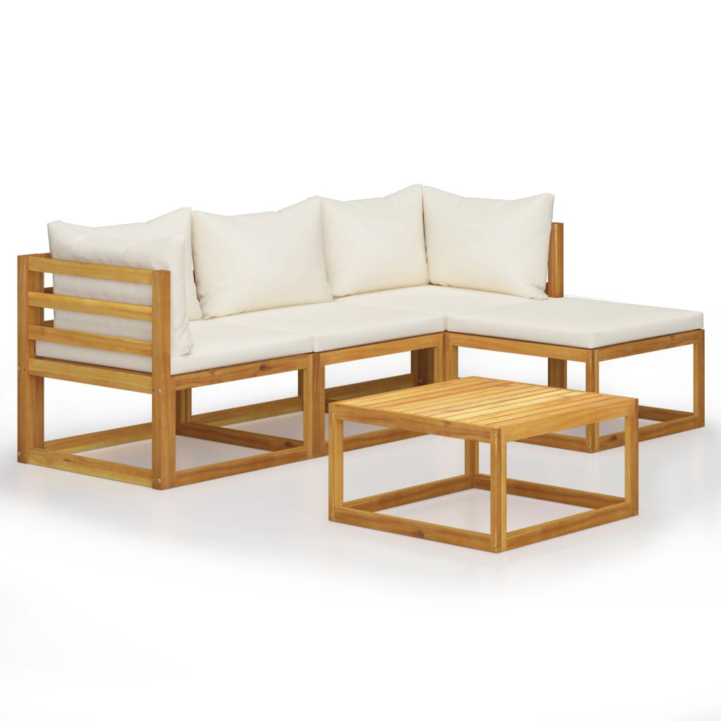 9-Tlg. Garten-Lounge-Set Mit Auflagen Massivholz Akazie