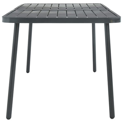 Gartentisch Dunkelgrau 180X83X72 Cm Stahl