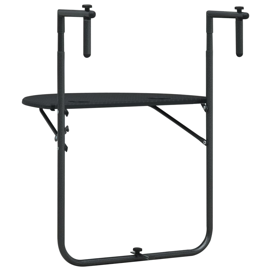 Balkon-Hängetisch 60X64X83,5 Cm Kunststoff Rattan-Optik