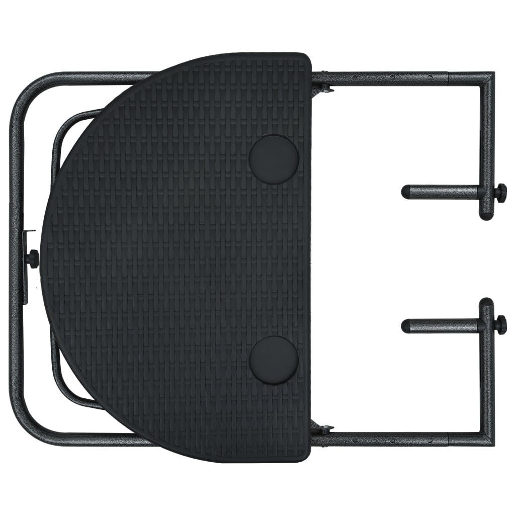 Balkon-Hängetisch 60X64X83,5 Cm Kunststoff Rattan-Optik