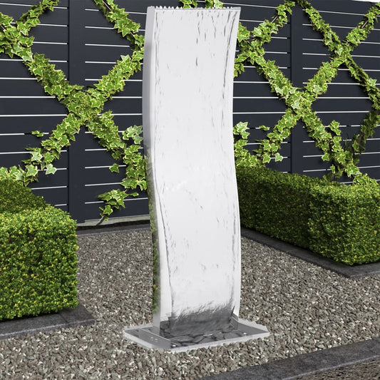 Gartenbrunnen Mit Pumpe Edelstahl Geschwungen