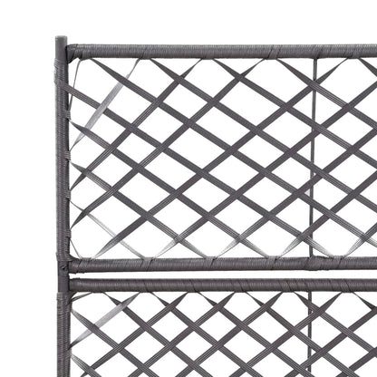Hochbeet Mit Rankgitter 2 Töpfe 58×30×107Cm Poly Rattan