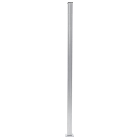 Zaunpfosten 3 Stk. Aluminium 185 Cm