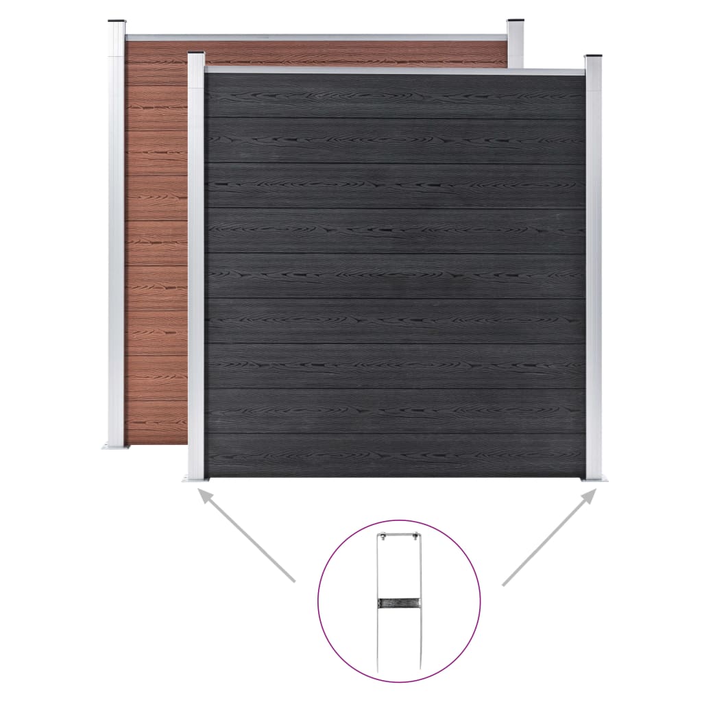 Pfostenträger 2 Stk. Für Wpc Zaun Stahl 40 Cm