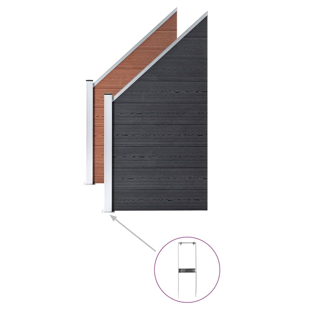 Pfostenträger 2 Stk. Für Wpc Zaun Stahl 40 Cm