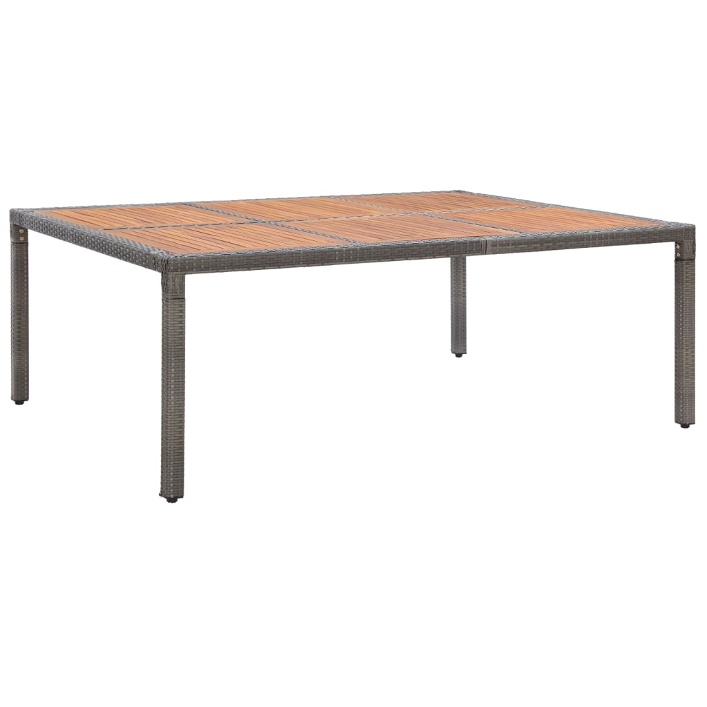Gartentisch Poly Rattan Und Akazienholz