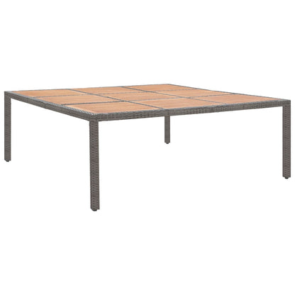 Gartentisch Poly Rattan Und Akazienholz