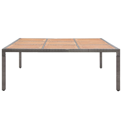 Gartentisch Poly Rattan Und Akazienholz