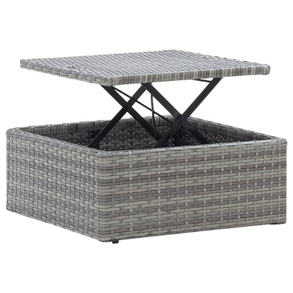 Garten-Sonneninsel Mit Dach Töne Poly Rattan