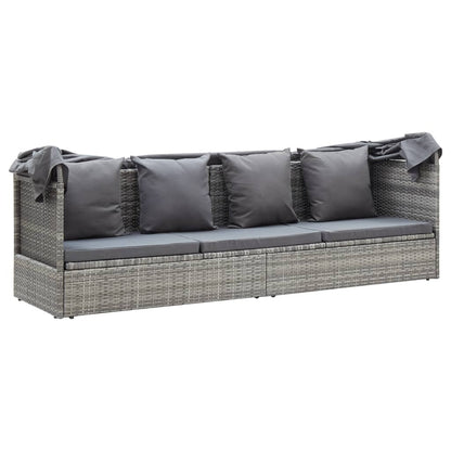 Garten-Sonneninsel Mit Dach Töne Poly Rattan