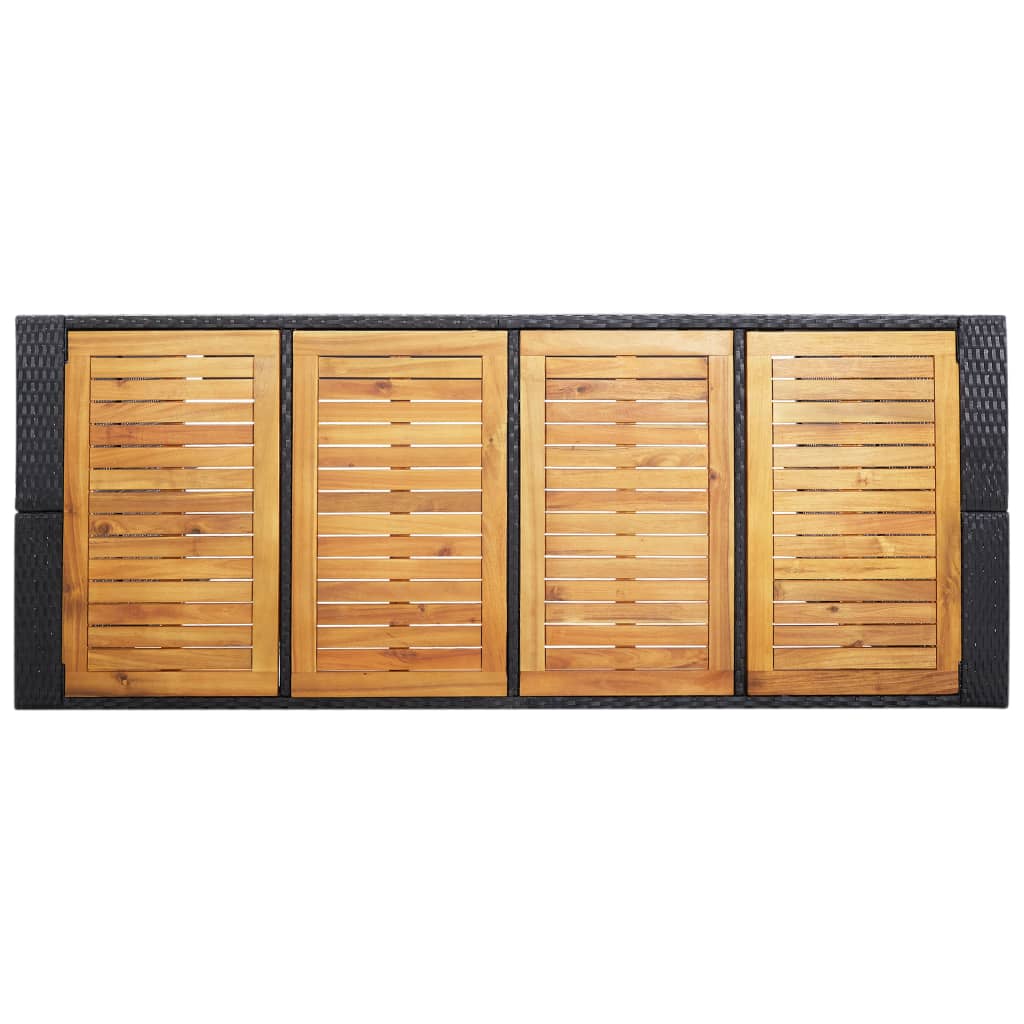 9-Tlg. Garten-Bar-Set Poly Rattan Und Akazienholz