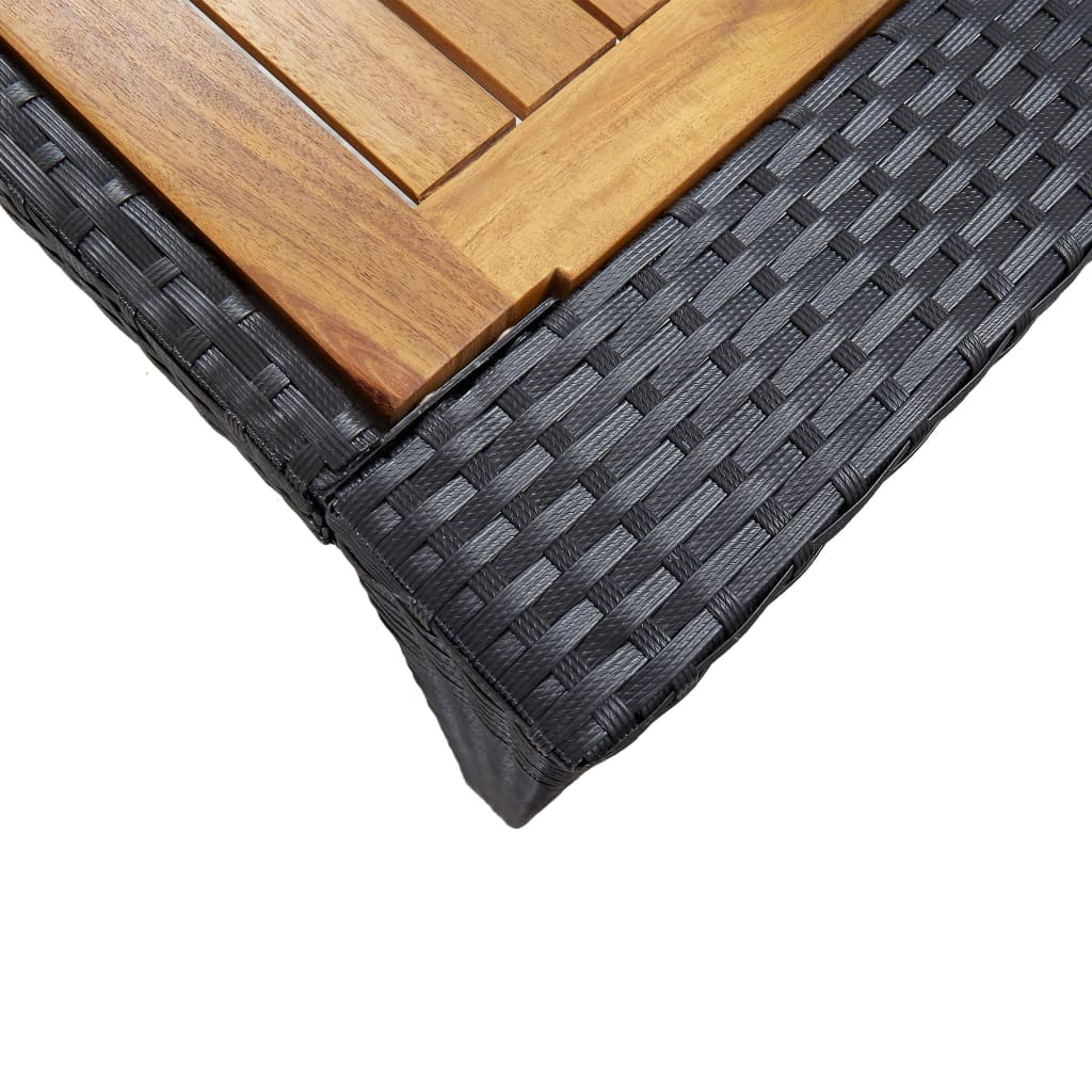 9-Tlg. Garten-Bar-Set Poly Rattan Und Akazienholz