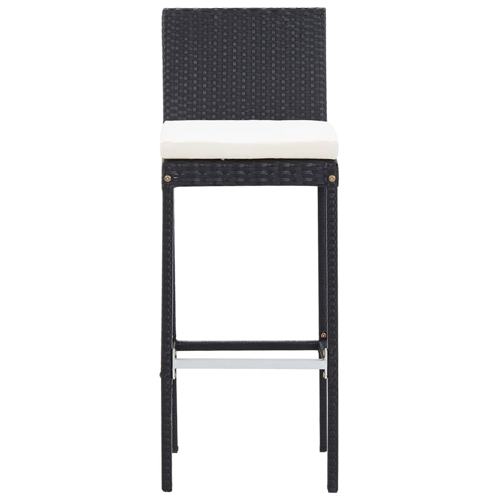 9-Tlg. Garten-Bar-Set Poly Rattan Und Akazienholz