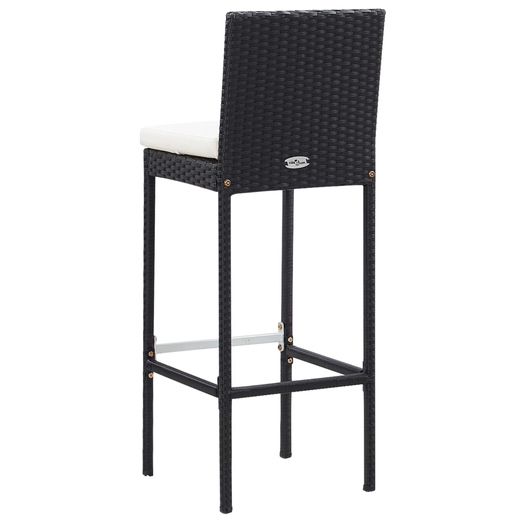 9-Tlg. Garten-Bar-Set Poly Rattan Und Akazienholz
