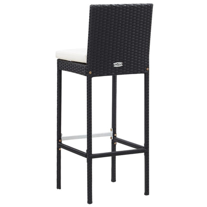9-Tlg. Garten-Bar-Set Poly Rattan Und Akazienholz