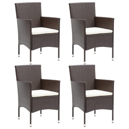 Garten-Essstühle 4 Stk. Poly Rattan