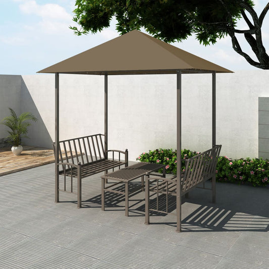 Gartenpavillon Mit Tisch Und Bänken 2,5X1,5X2,4 M 180 G/M²
