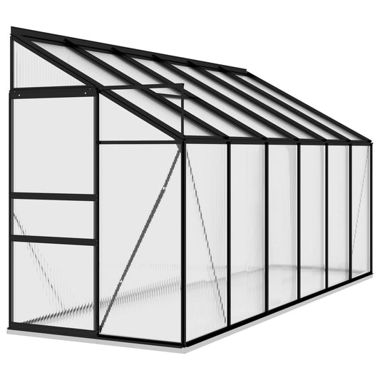 Anlehngewächshaus Anthrazit Aluminium 7,77 M³