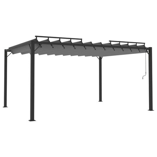 Pergola Mit Lamellendach Stoff Und Aluminium