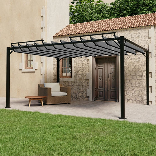 Pergola Mit Lamellendach Stoff Und Aluminium