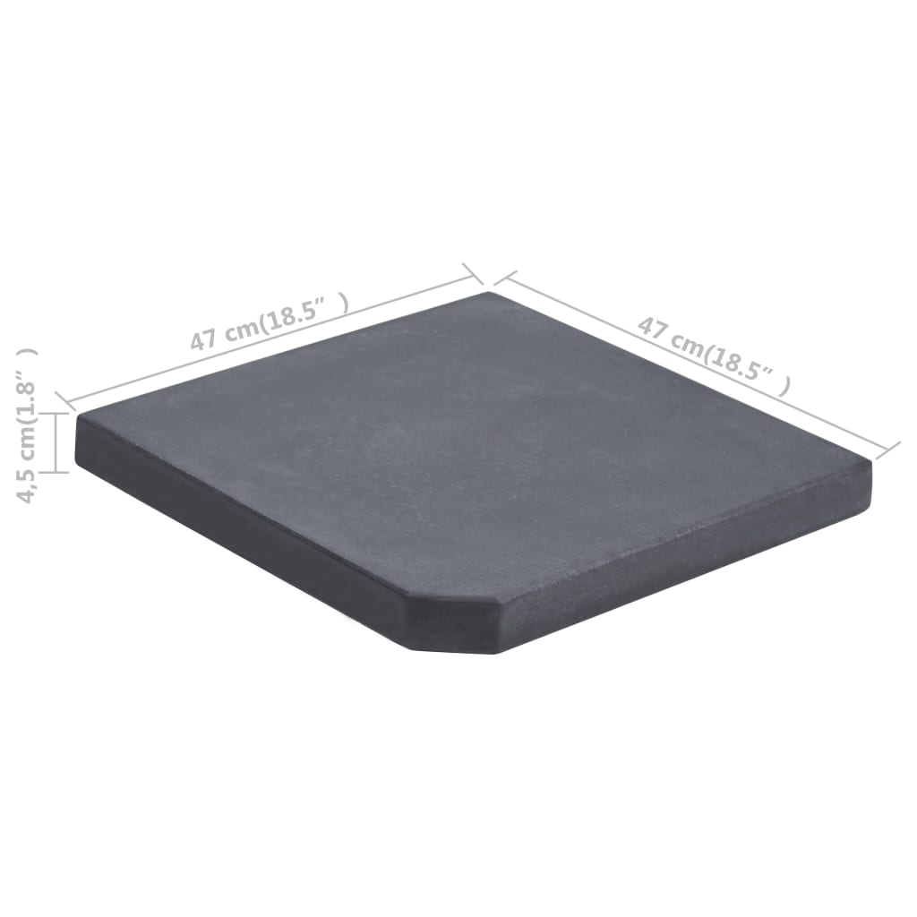 Sonnenschirm-Gewichtsplatte Granit Quadratisch 25 Kg