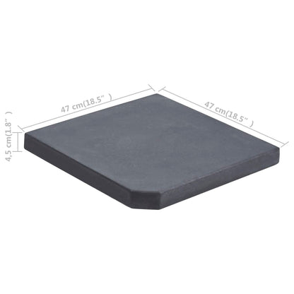 Sonnenschirm-Gewichtsplatte Granit Quadratisch 25 Kg