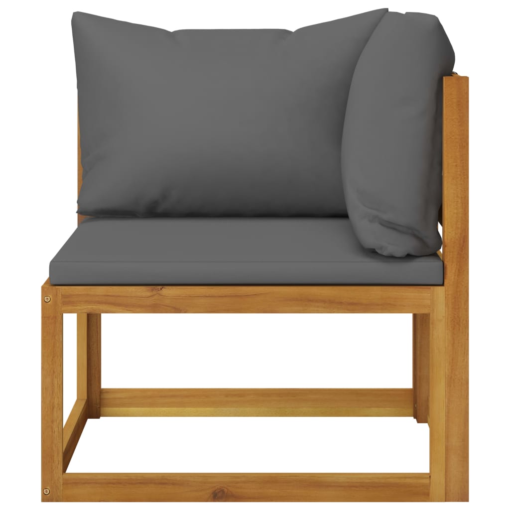 9-Tlg. Garten-Lounge-Set Mit Auflagen Massivholz Akazie