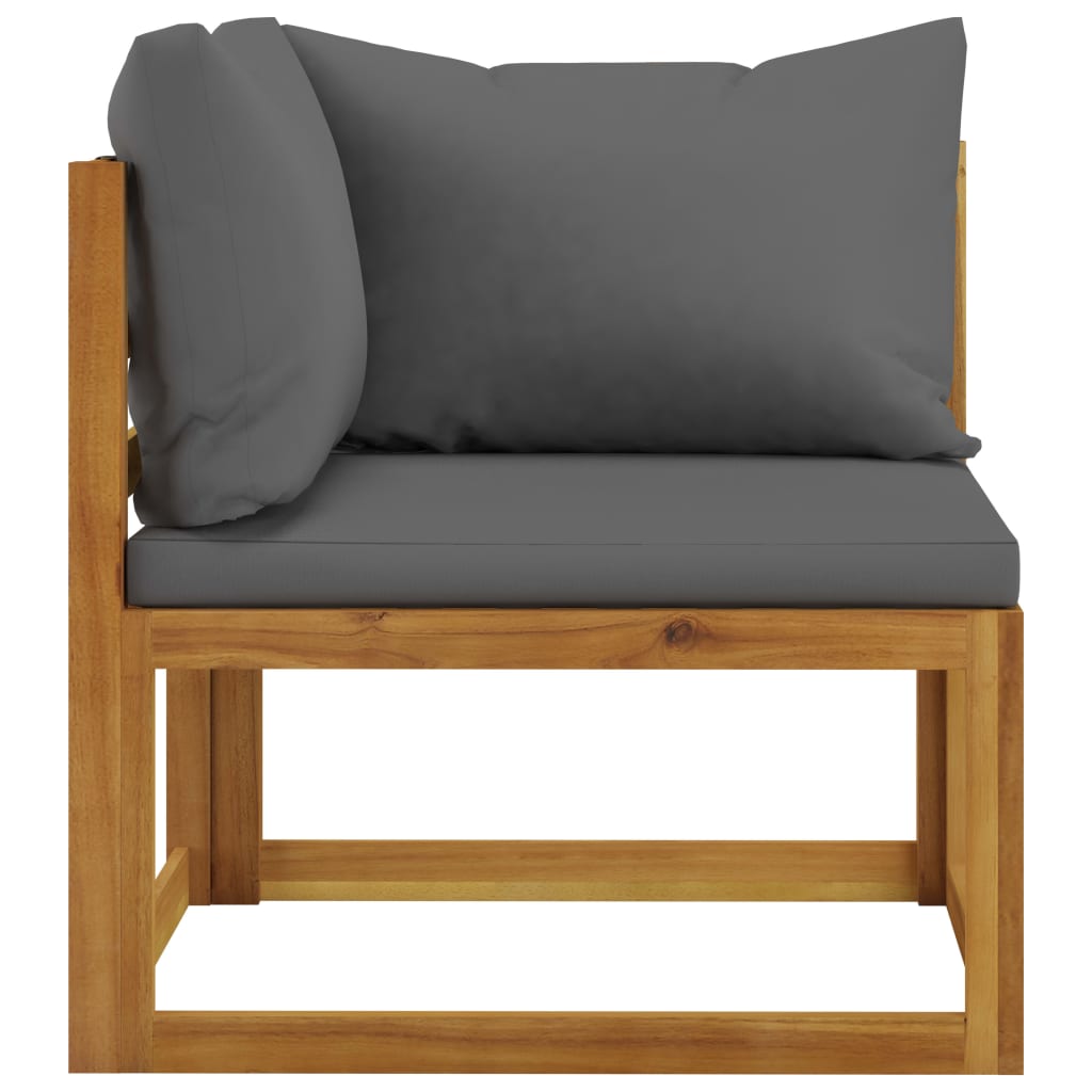 9-Tlg. Garten-Lounge-Set Mit Auflagen Massivholz Akazie