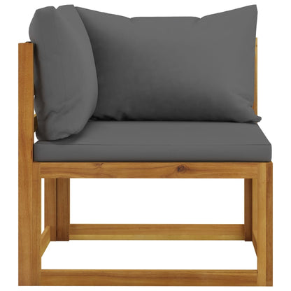 9-Tlg. Garten-Lounge-Set Mit Auflagen Massivholz Akazie