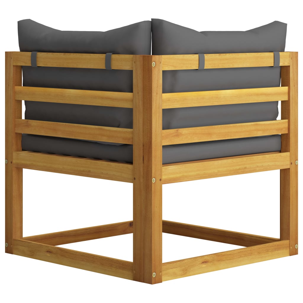 9-Tlg. Garten-Lounge-Set Mit Auflagen Massivholz Akazie