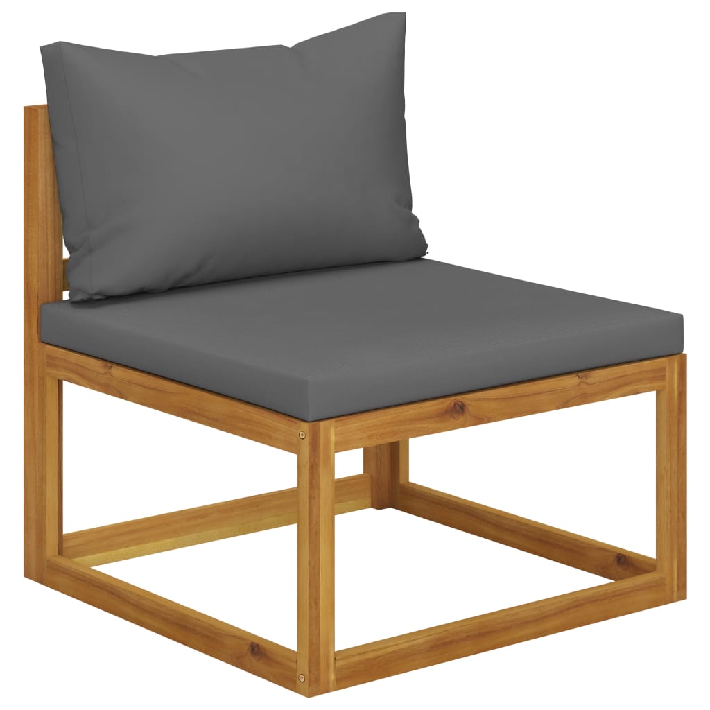 9-Tlg. Garten-Lounge-Set Mit Auflagen Massivholz Akazie