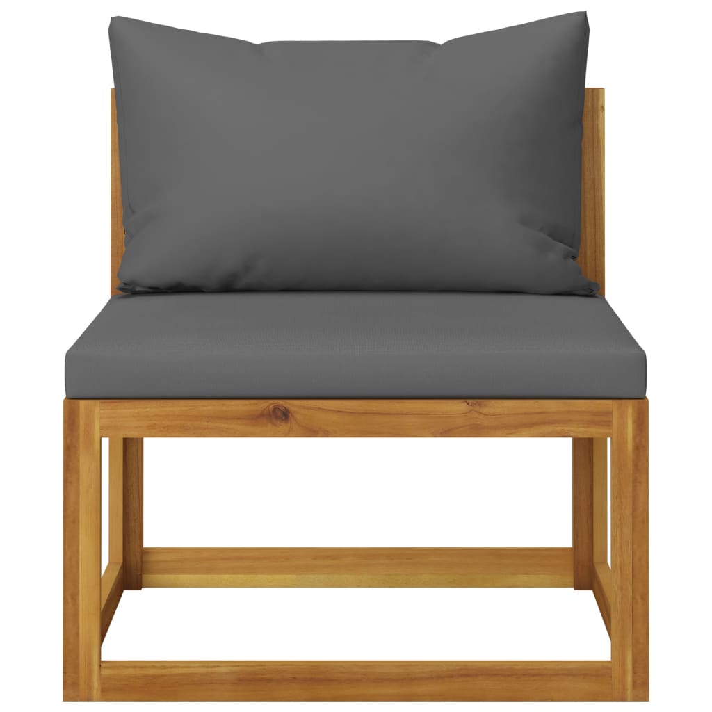 9-Tlg. Garten-Lounge-Set Mit Auflagen Massivholz Akazie