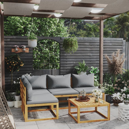 9-Tlg. Garten-Lounge-Set Mit Auflagen Massivholz Akazie