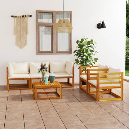 9-Tlg. Garten-Lounge-Set Mit Auflagen Massivholz Akazie