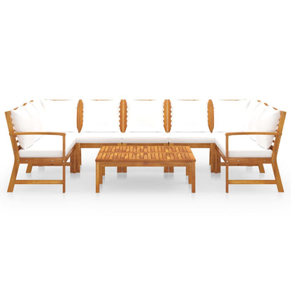 9-Tlg. Garten-Lounge-Set Mit Auflagen Massivholz Akazie