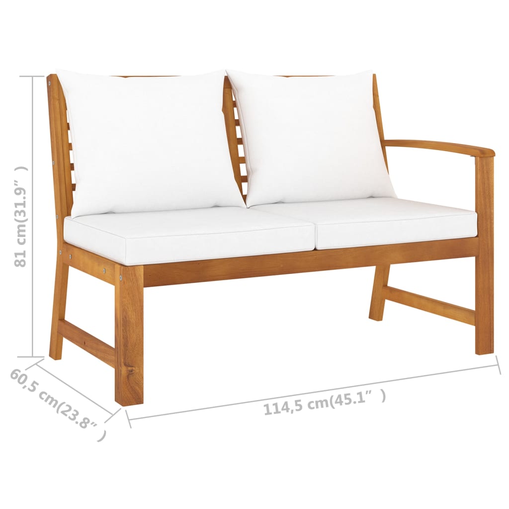 9-Tlg. Garten-Lounge-Set Mit Auflagen Massivholz Akazie
