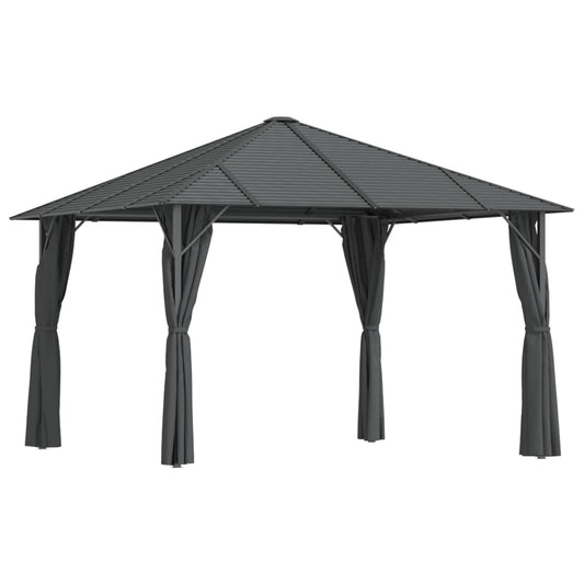 Pavillon Mit Seitenwänden & Dach Anthrazit
